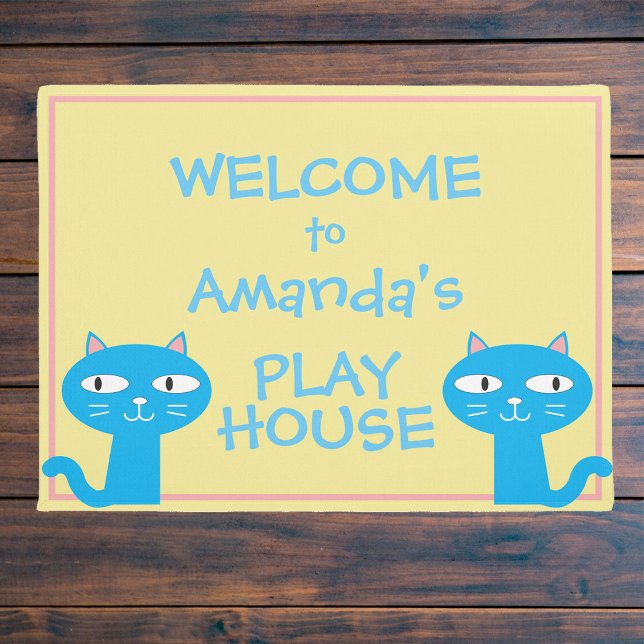 Felpudo Bienvenida a la Playhouse de los Chicas de gatos d (Subido por el creador)