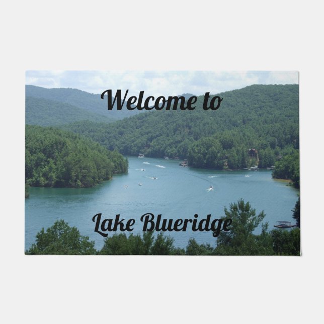 Felpudo Bienvenida a Lake Blue Ridge Photo Georgia (Anverso)