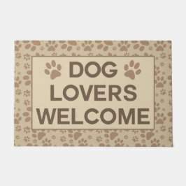 Felpudo Bienvenida a los amantes del perro