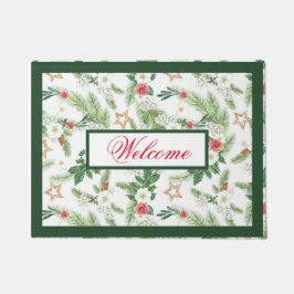Felpudo Bienvenida a los botánicos feriados al invierno