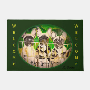 Felpudo Bienvenida a los Bulldoges franceses