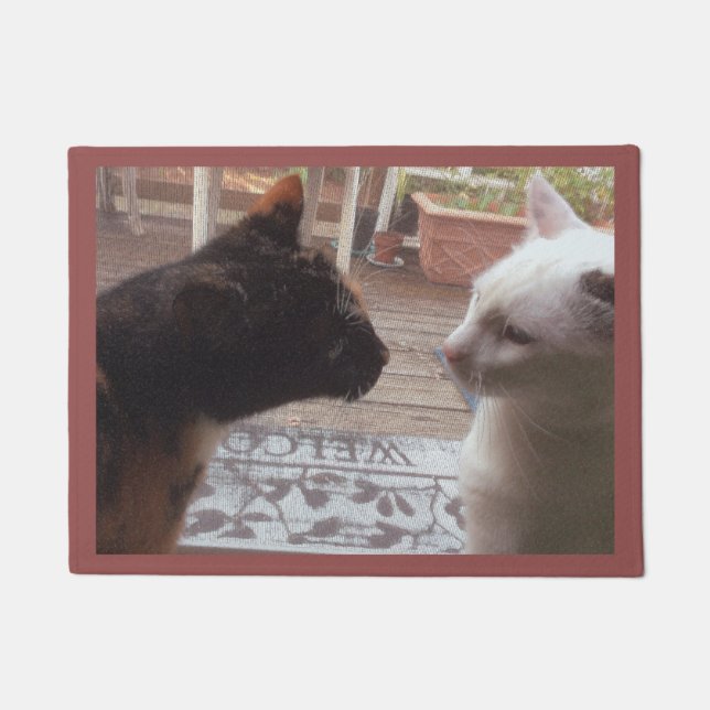 Felpudo Bienvenida a los gatos (Anverso)