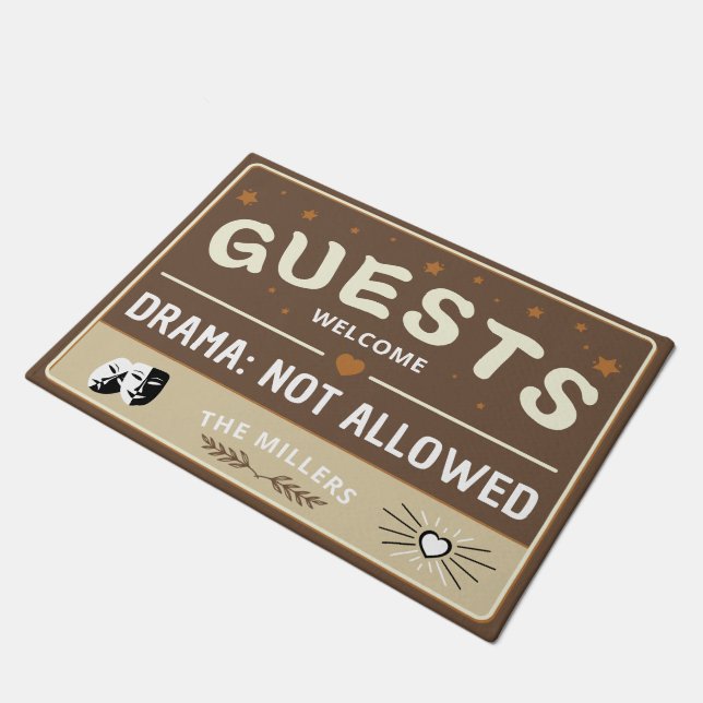 Felpudo Bienvenida a los invitados - Drama no permitido No (Angular)