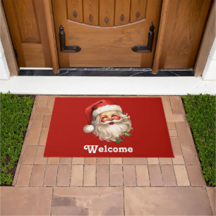 Felpudo Bienvenida a los Navidades Retro de Holly Jolly Sa