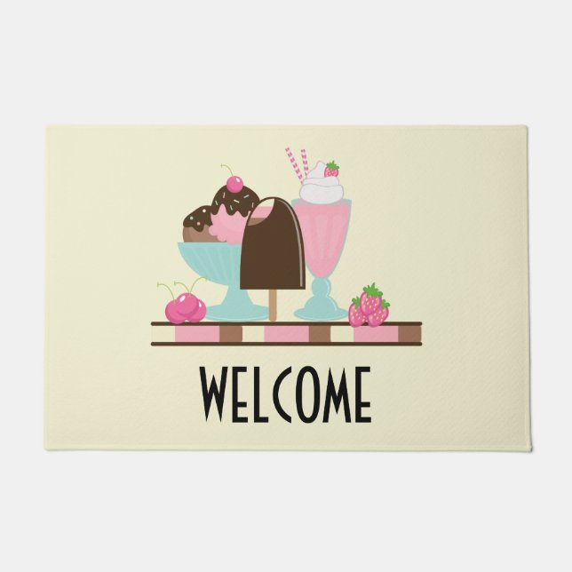Felpudo Bienvenida a los Tratamientos de Helado Cream Swee (Anverso)