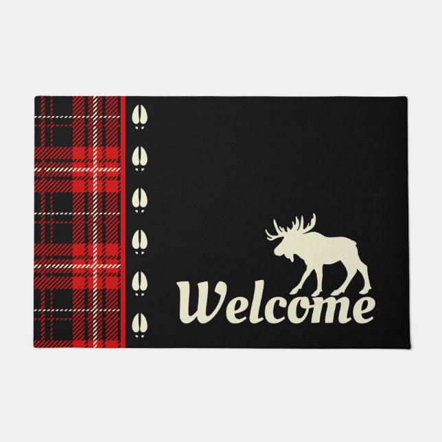 Felpudo Bienvenida a Moose de la Cabina Roja (Anverso)