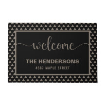 Bienvenida a nombre de familia personalizado moder