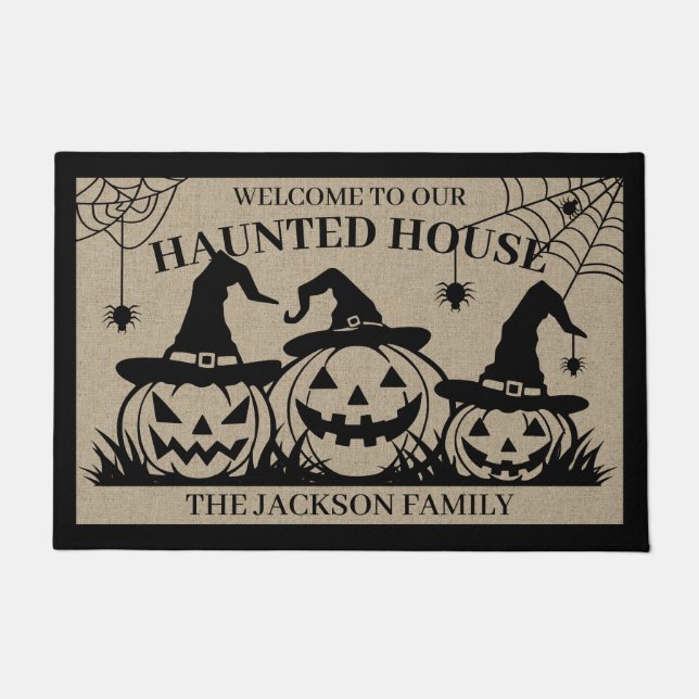 Felpudo Bienvenida a Parche de Calabaza de Creeping (Anverso)