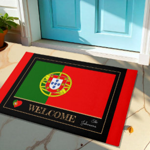 Felpudo Bienvenida a Portugal y a la bandera portuguesa