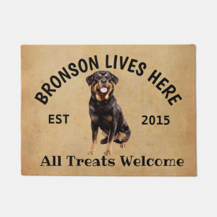 Felpudo Bienvenida a Rottweiler Personalized Dog Lover