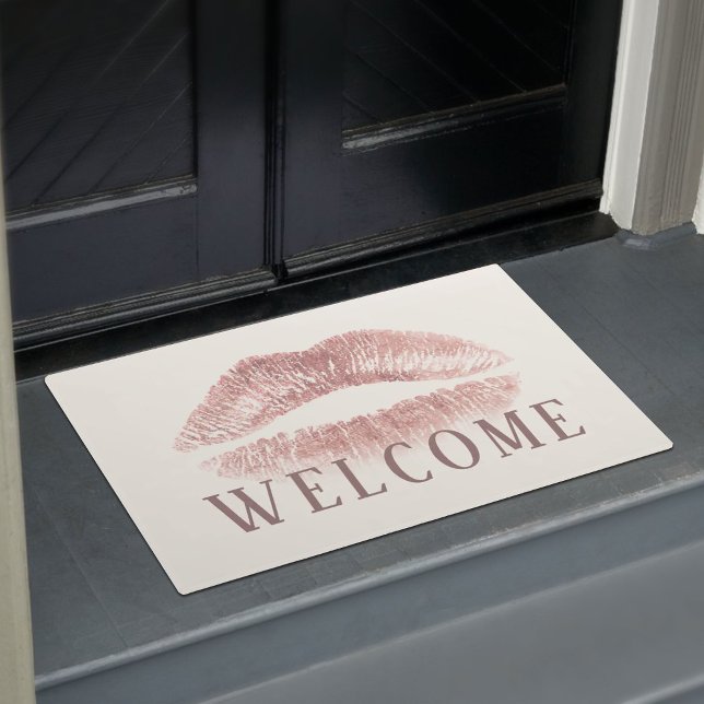 Felpudo Bienvenida a Salón de Belleza de Artista de Labios (Subido por el creador)