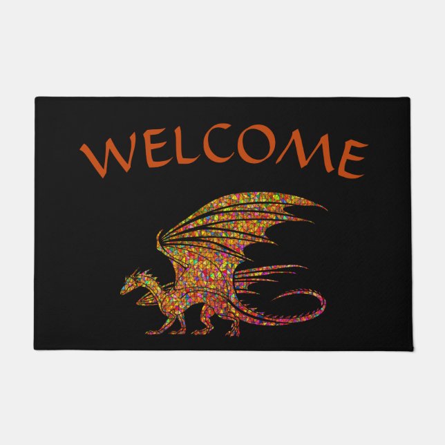 Felpudo Bienvenida al Dragón Mosaico (Anverso)
