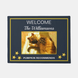 Felpudo Bienvenida al Mascota de fotografía personalizado 