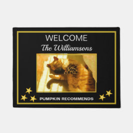 Felpudo Bienvenida al Mascota de fotografía personalizado 