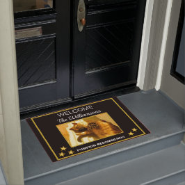 Felpudo Bienvenida al Mascota de fotografía personalizado 