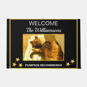 Felpudo Bienvenida al Mascota de fotografía personalizado 