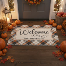 Bienvenida al Personalizado de Plaid de otoño