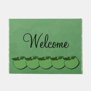 Felpudo Bienvenida al profesor de manzanas verdes