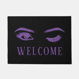 Felpudo Bienvenida al Salón de Belleza Wink Eye Artist La