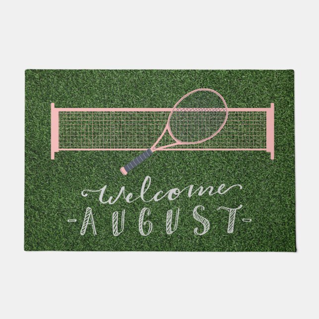 Felpudo Bienvenida al tenis AGOSTO (Anverso)