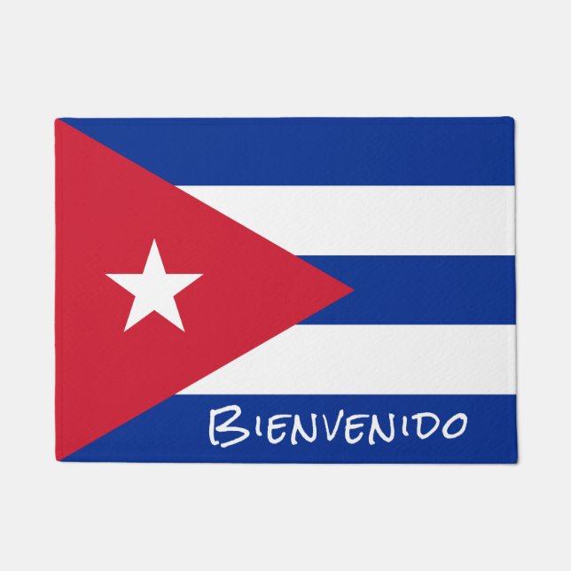 Felpudo Bienvenida Bandera de Cuba (Anverso)