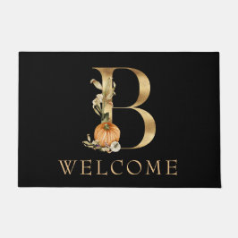 Felpudo BIENVENIDA Caída Monograma B con Doormat de calaba