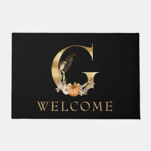 Felpudo BIENVENIDA Caída Monograma G con Doormat de calaba