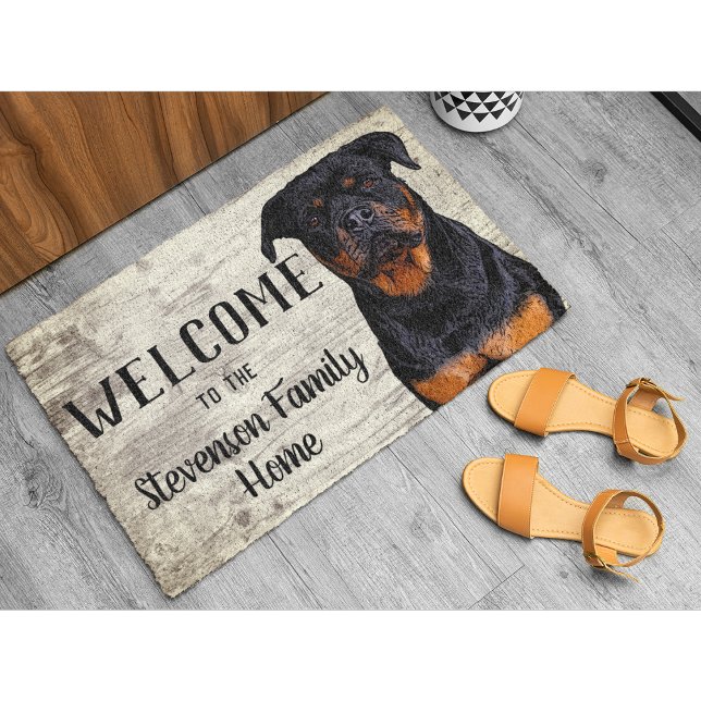 Felpudo Bienvenida Casa de la familia de animales Rottweil (Subido por el creador)