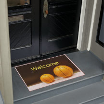 Bienvenida de baloncesto con dos balones de balonc