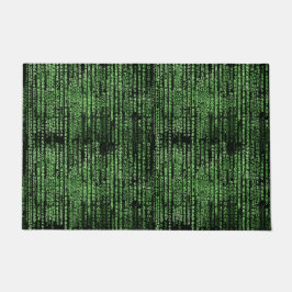 Felpudo Bienvenida de Código de Equipo Matriz de Sci-Fi