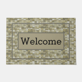 Felpudo Bienvenida de ladrillo
