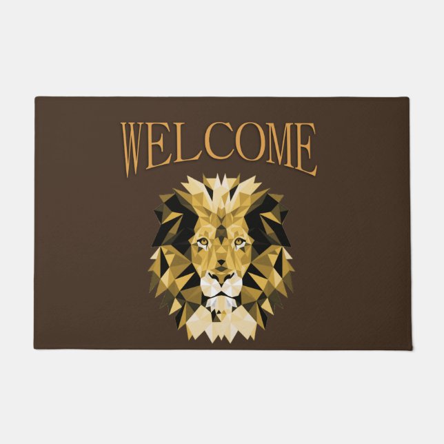 Felpudo Bienvenida de Lion Brown (Anverso)