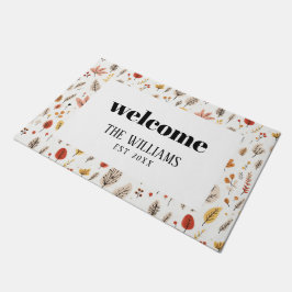 Felpudo Bienvenida de nombre personalizado familiar de gra