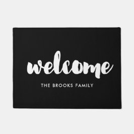 Felpudo Bienvenida del tipo de letra del pincel