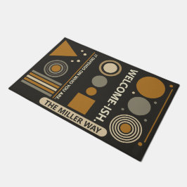 Felpudo Bienvenida - Diseño geométrico con giro humorístic