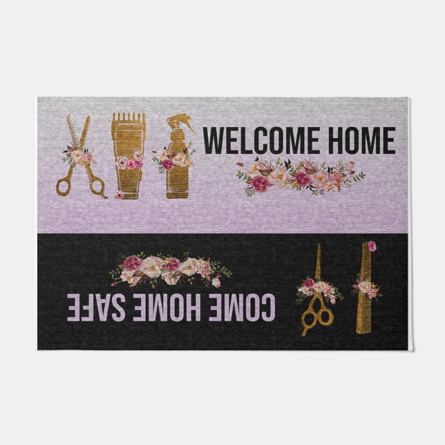 Felpudo Bienvenida Doormat, Hair Salon (Anverso)