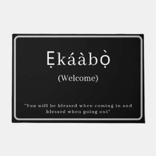 Felpudo Bienvenida   Ekaabo Yoruba Door Mat