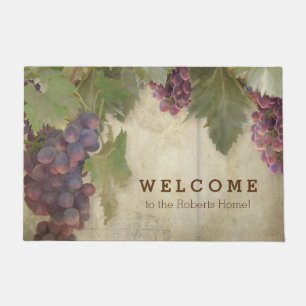 Felpudo Bienvenida Elegante Vino Rústico