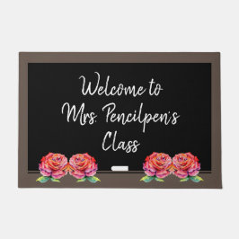 Felpudo Bienvenida elegante y personalizada en aula para p