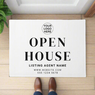 Felpudo Bienvenida en blanco y negro de Open House l Real 