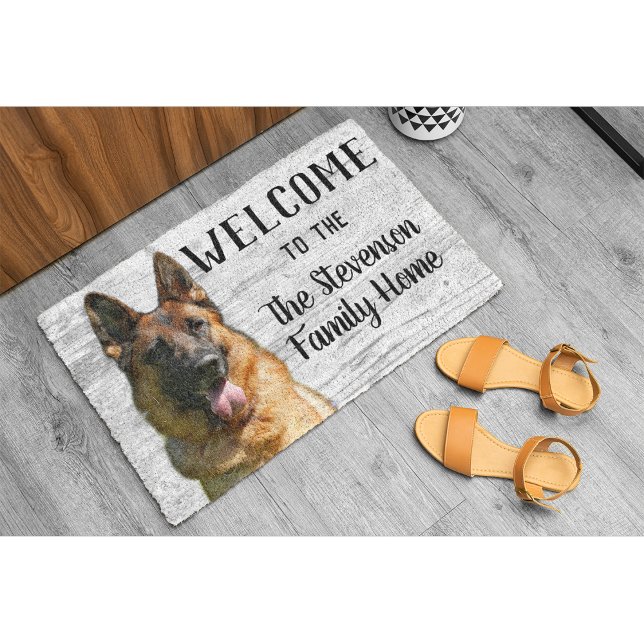 Felpudo Bienvenida Familia alemana de Mascotas de perro pa (Subido por el creador)