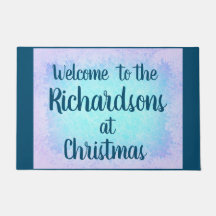 Bienvenida familiar personalizada con heladas azul