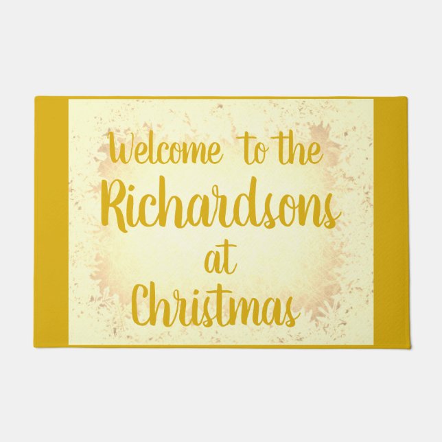 Felpudo Bienvenida familiar personalizada de helados festi (Anverso)