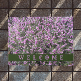 Felpudo Bienvenida Floral de bonito Purple Heather