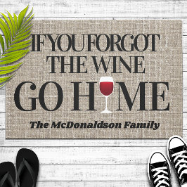 Felpudo Bienvenida Graciosa: Si Olvidaste El Vino Vete A C