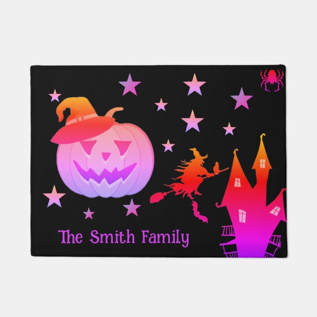 Felpudo Bienvenida Halloween Door Mat | Doormat personaliz (Anverso)
