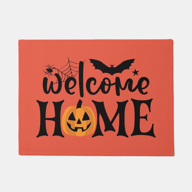 Felpudo Bienvenida Halloween Puerta Mat Holiday Decoración (Anverso)