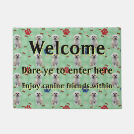 Felpudo Bienvenida maltesa