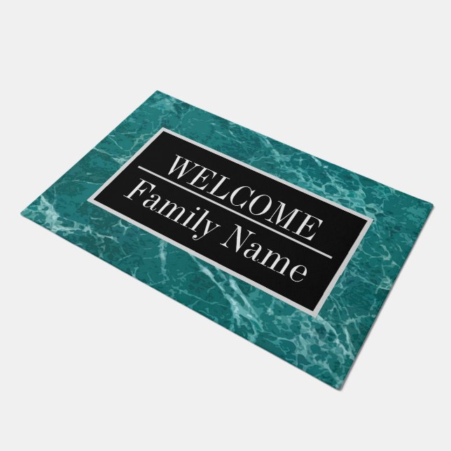Felpudo Bienvenida moderna elegante en mármol (Angular)