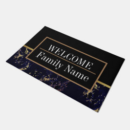 Felpudo Bienvenida moderna elegante en mármol